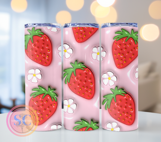 3D Daisy & Strawberries